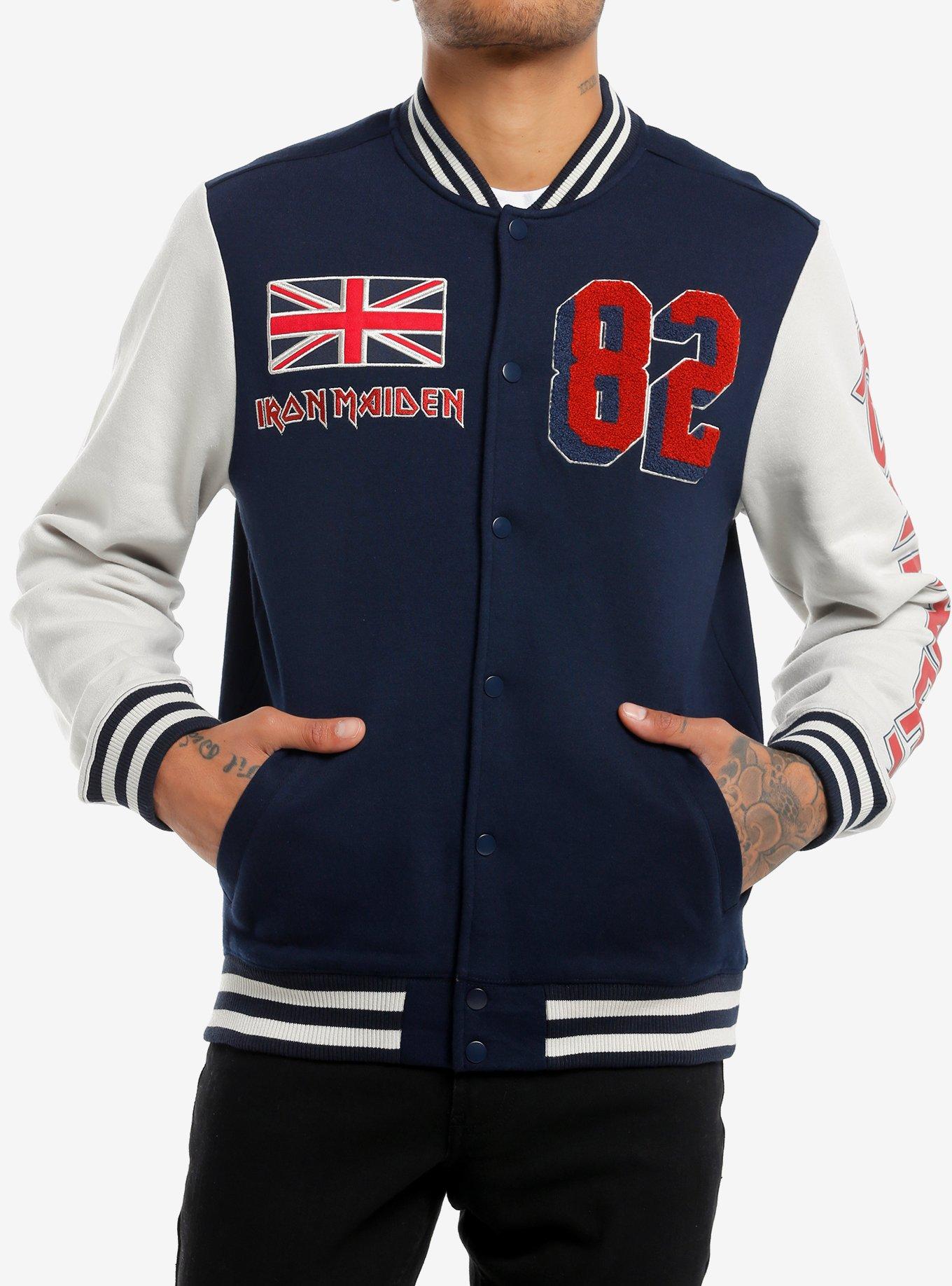 Iron Maiden Number Of The Beast Varsity Jacket, , hi-res