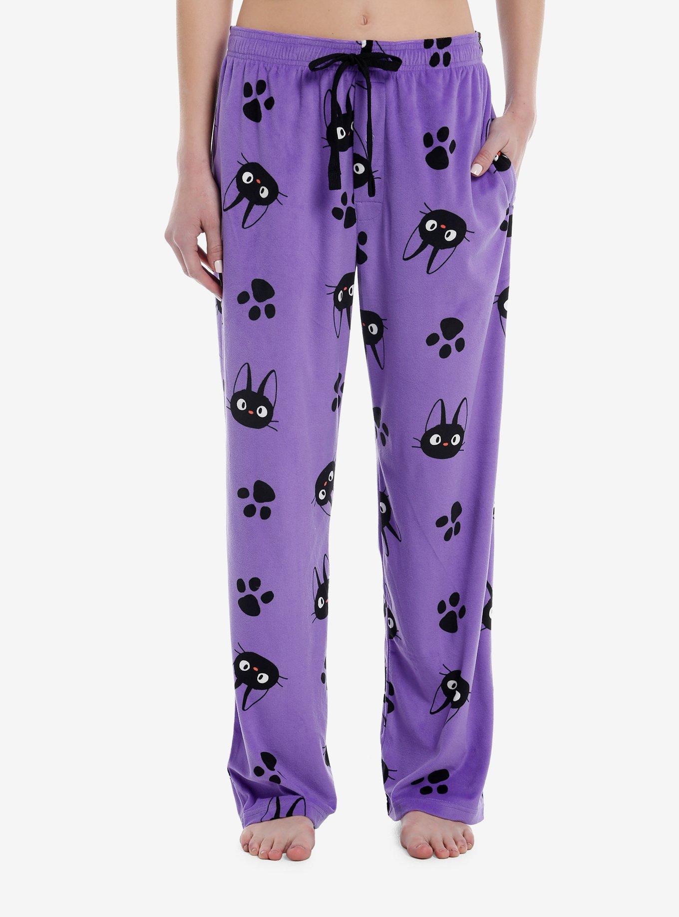 Studio Ghibli® Kiki's Delivery Service Jiji Purple Pajama Pants, , hi-res