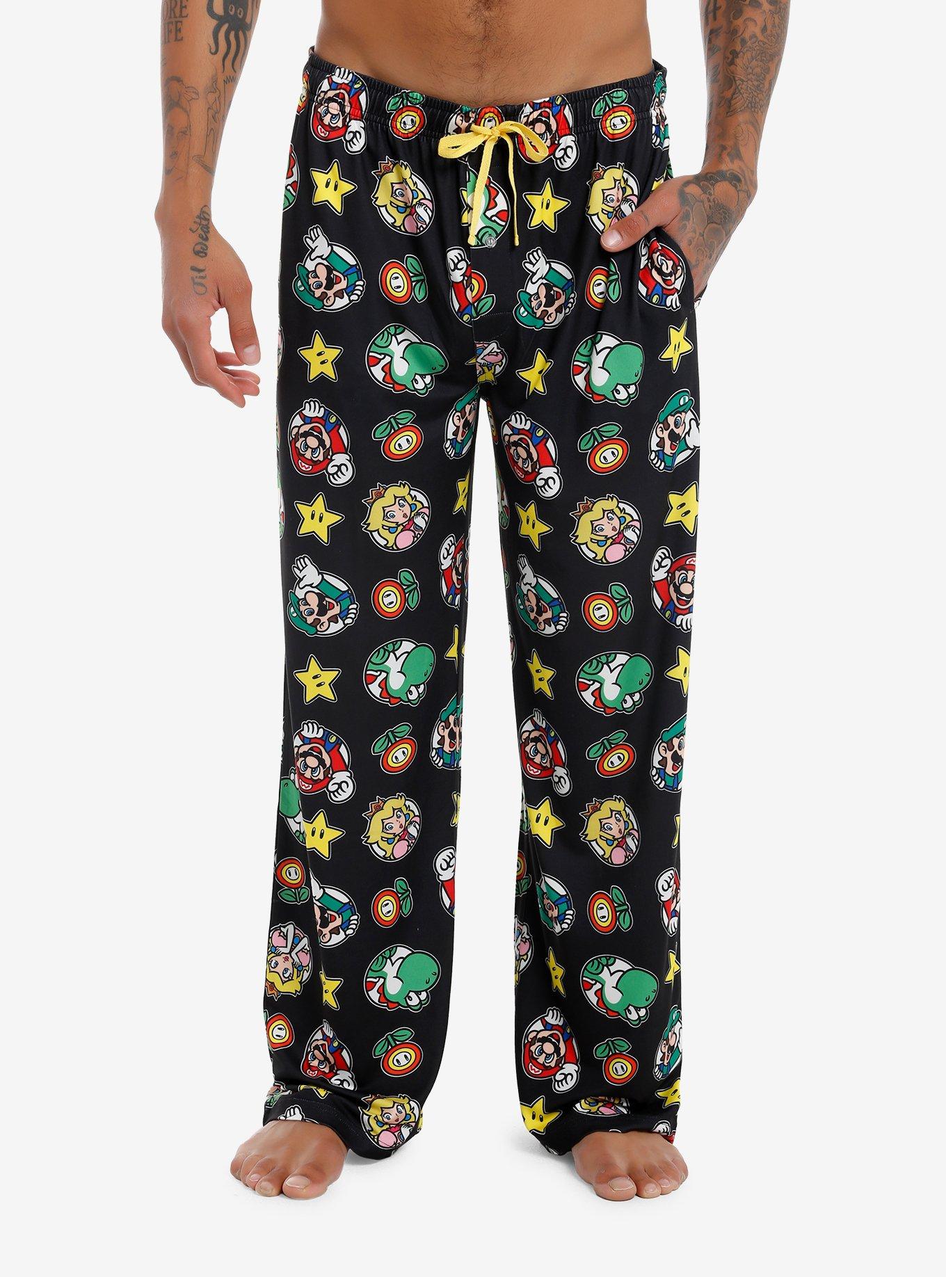 Super Mario Character Icon Pajama Pants, , hi-res