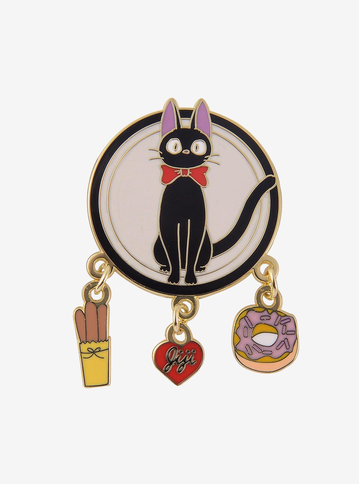 Studio Ghibli® Kiki's Delivery Service Jiji Bakery Dangling Enamel Pin — BoxLunch Exclusive