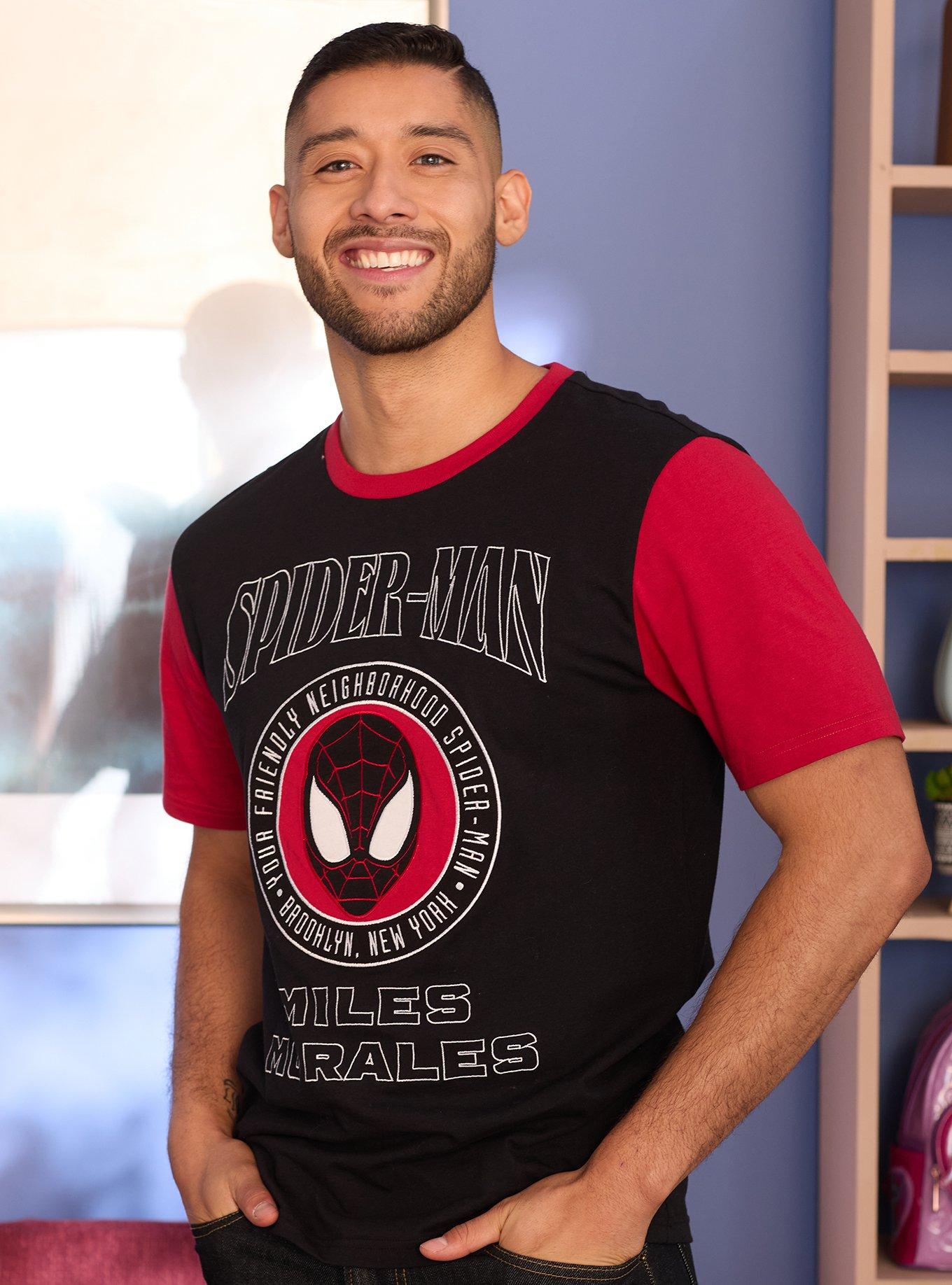 Marvel Spider-Man: Across the Spider-Verse Miles Morales Color Block T-Shirt — BoxLunch Exclusive