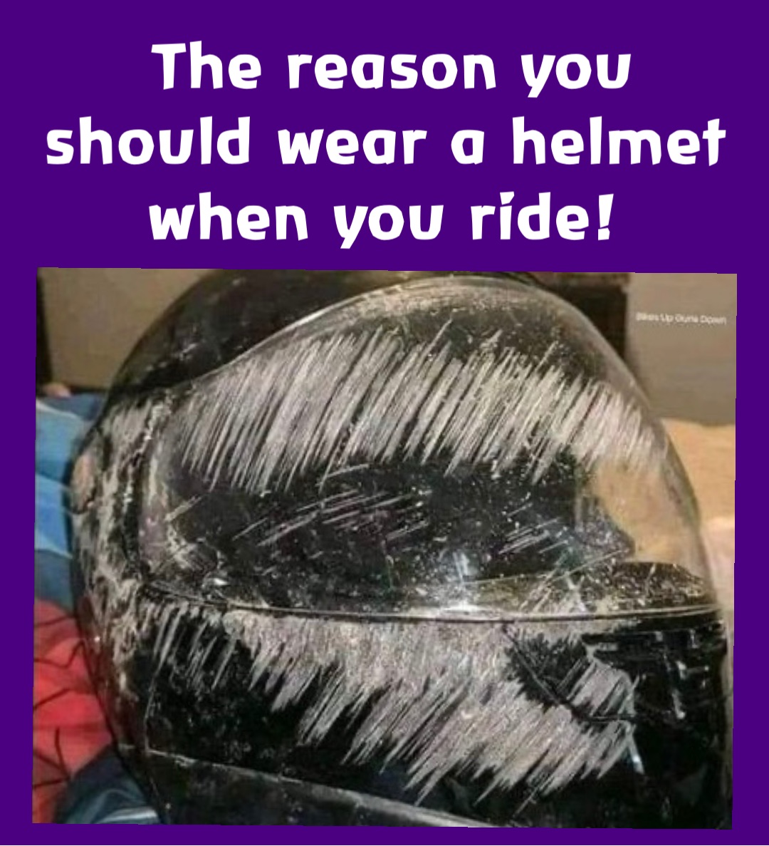 The reason you should wear a helmet when you ride!