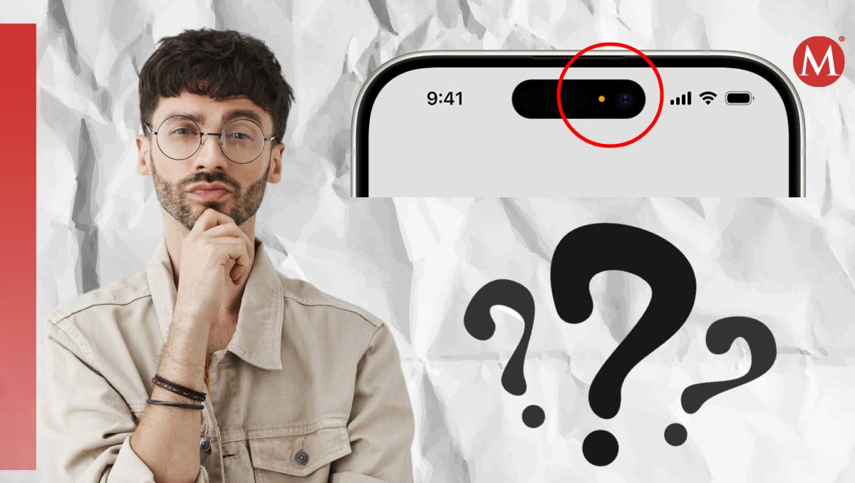 Apple ha creado diversos íconos como el punto naranja para indicar información sobre las funciones del móvil | Wendy González