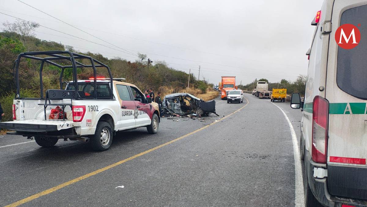 Accidente en carretera Victoria-Monterrey hoy 28 enero 2025