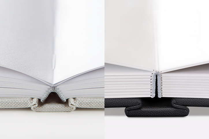 Close up of book and album binding