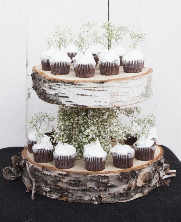 Floating Birch cake holder