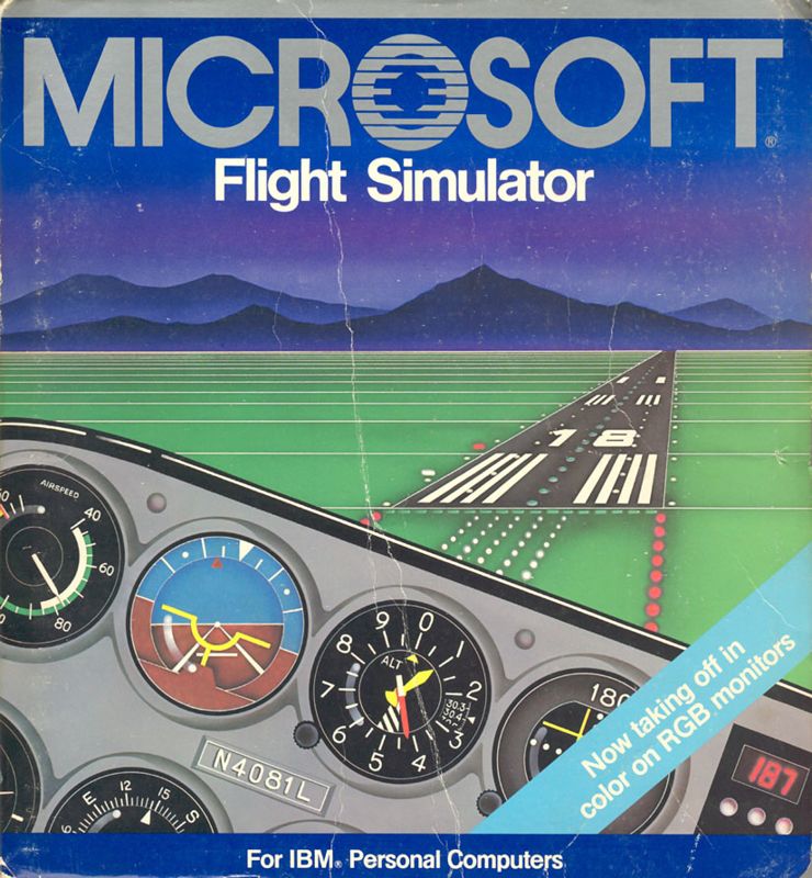 Front Cover for Microsoft Flight Simulator (v2.0) (PC Booter)