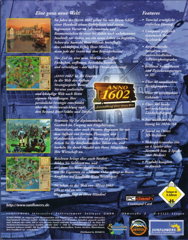 Anno 1602: Creation of a New World cover or packaging material - MobyGames