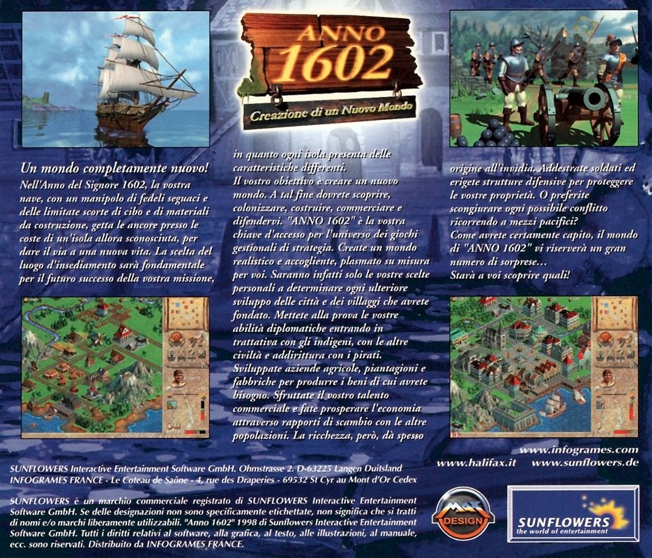 Anno 1602: Creation of a New World cover or packaging material - MobyGames