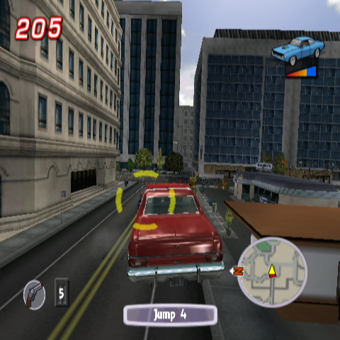 Starsky & Hutch (GameCube) screenshot: Another cool jump.