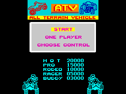 Screenshot of ATV Simulator (ZX Spectrum, 1987) - MobyGames