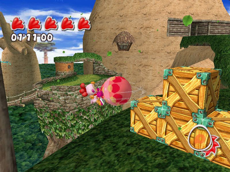 Billy Hatcher and the Giant Egg (Windows) screenshot: Rolly (Billy's friend) doing a spinning jump