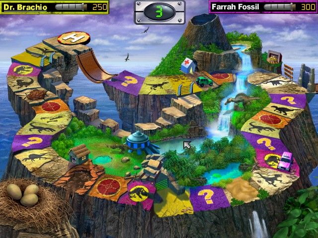 Jurassic Park III: Danger Zone! (Windows) screenshot: Game board