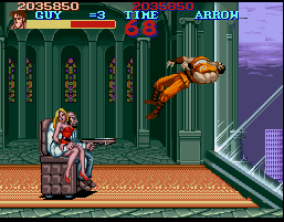 Final Fight (SNES) screenshot: [Final Fight Guy] Almost there...