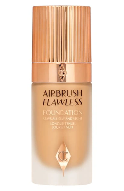 Charlotte Tilbury Airbrush Flawless Longwear Foundation 8 Warm In Warm (medium Tan With Golden Yellow Unde