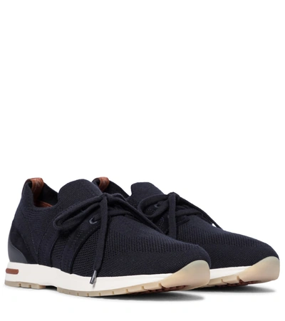 Loro Piana 360 Flexy Walk Sneakers In Blue Navy