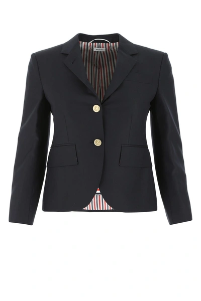 Thom Browne Cappotto-42 In Dark Blue