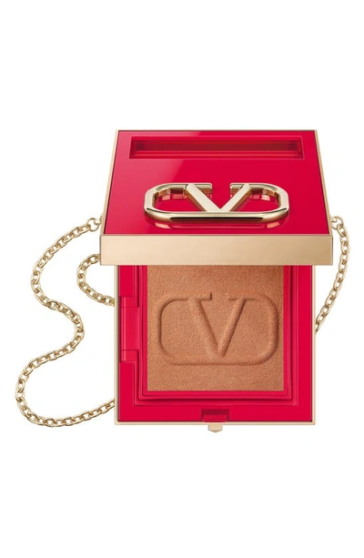 Valentino Go-clutch Refillable Compact Finishing Powder In Med Deep04