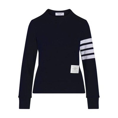 Thom Browne 4-bar Sweatshirt In Navy