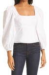 Staud Lana Poplin Top In White