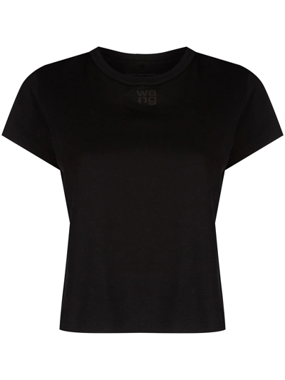 Alexander Wang Logo-print Short-sleeve T-shirt In Black