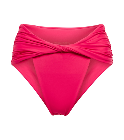 Magda Butrym Twisted High-rise Bikini Bottoms In Fuchsia