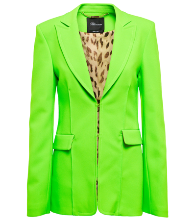 Blumarine Tailored Single-breasted Blazer In Green