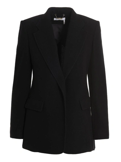 Chloé Cashmere Wool Single Breast Blazer In Black