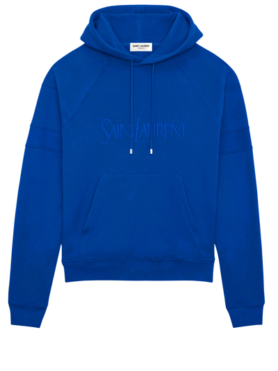 Saint Laurent Hoodie In Bleu