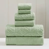 MODERN THREADS 6-PIECE YARN DYED DIAMOND GATE JACQUARD TOWEL SET