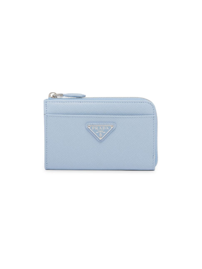 Prada Saffiano Keychain In Blue