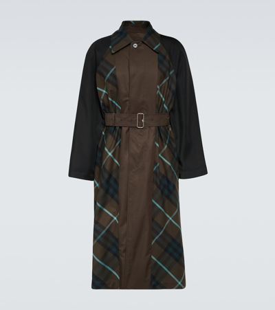 Burberry Reversible Cotton Gabardine Car Coat In Green