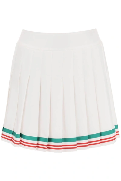 Casablanca High-waisted A-line Skirt In White