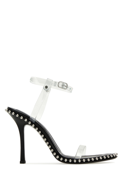 Alexander Wang Nova 90mm Faux-leather Sandals In Black