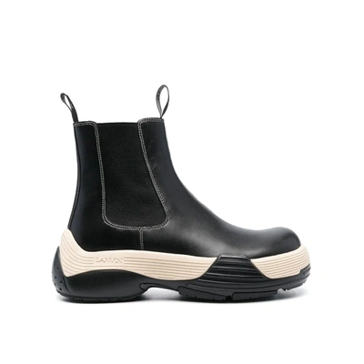 Lanvin Boots In Black Cream