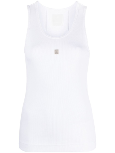 Givenchy Tanktop Mit 4g-schild In White