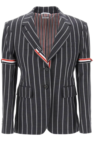 Thom Browne Single-breasted Button-fastening Blazer In 025 Dark Grey