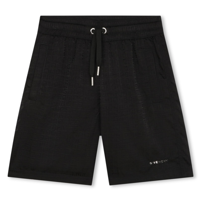 Givenchy Kids' 4g-monogram Track Shorts In B Nero