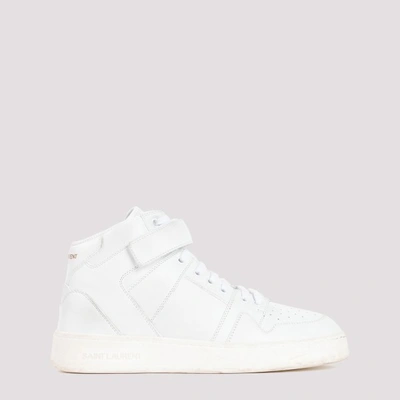 Saint Laurent Lax Mid Sneaker In Blanc Optique