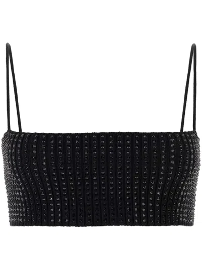 Alexander Wang Black Crystal Top