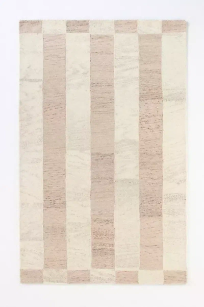 Anthropologie Hand-tufted Striped Vivianna Rug In Neutral