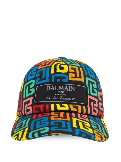 Balmain Kids' Logo-print Hat In Multi