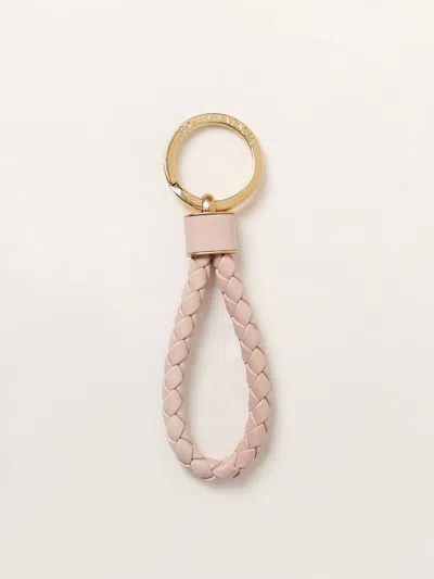 Bottega Veneta Pink Intreccio Key Ring