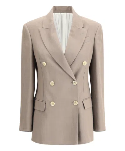 Brunello Cucinelli Blazer In Beige