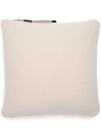 Brunello Cucinelli Cashmere Pillow In Neutrals