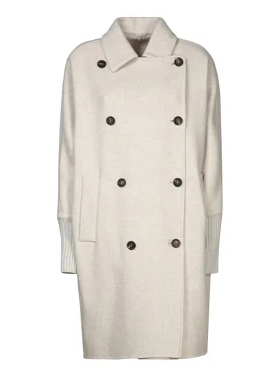 Brunello Cucinelli Coats In Perle