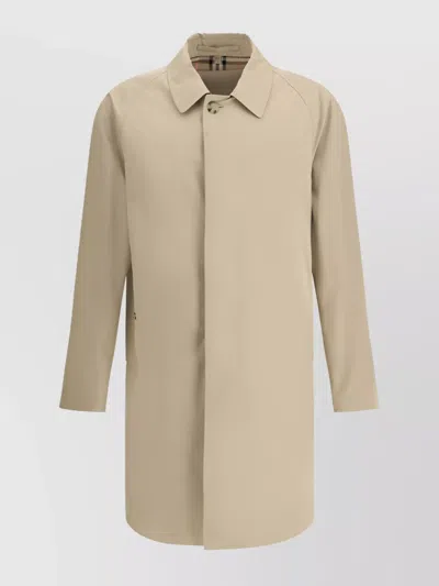 Burberry Cotton Long Length Single-breasted Coat In Multicolor