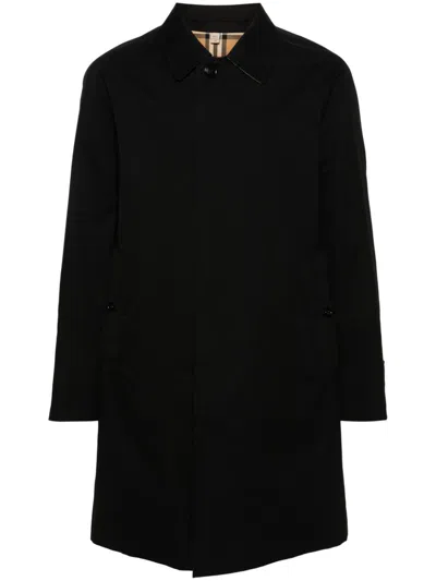 Burberry Camden Heritage Car Coat In Black