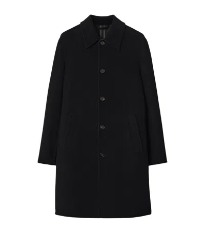 Burberry Mid-length Coat In Black/snug