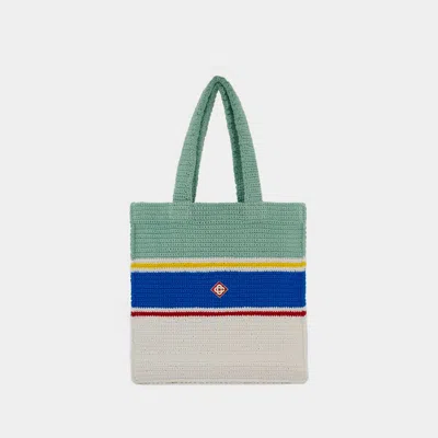 Casablanca Crochet Shopper Bag -  - Cotton - Multicolor